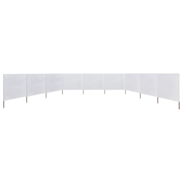 vidaXL Tuulensuojakangas 9 paneelilla 1200x160 cm hiekan valkoinen - Päivän- & aurinkovarjot