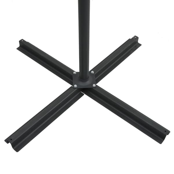 vidaXL Aurinkovarjo LED-valoilla teräspylväs 250x250 cm taivaansin. - Päivän- & aurinkovarjot