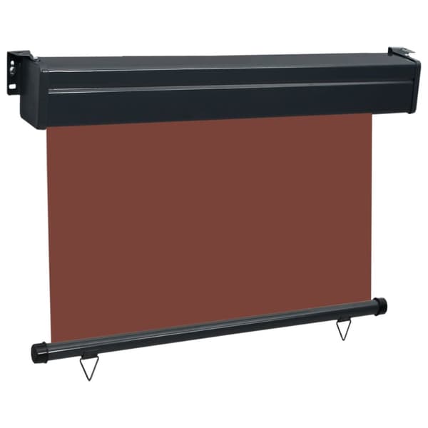 vidaXL sidemarkise til altan 105x250 cm brun -  Parasoller og solskærme