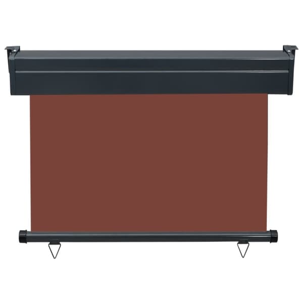 vidaXL sidemarkise til altan 105x250 cm brun -  Parasoller og solskærme