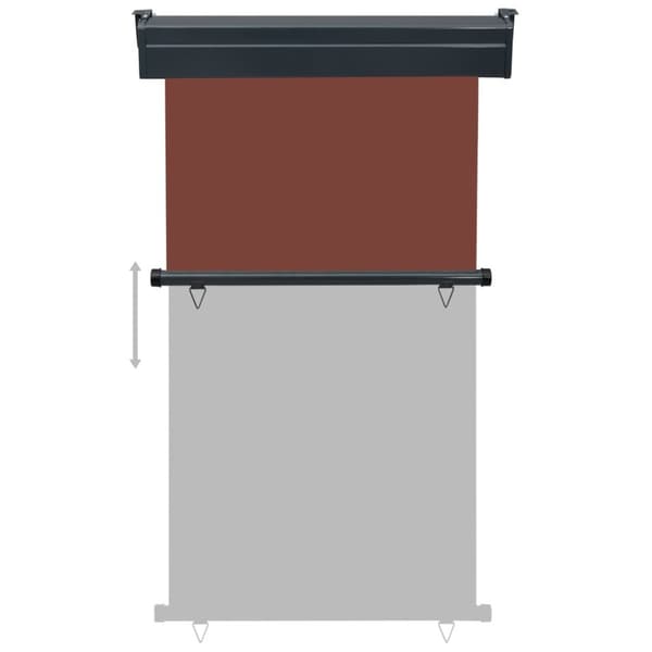 vidaXL sidemarkise til altan 105x250 cm brun -  Parasoller og solskærme