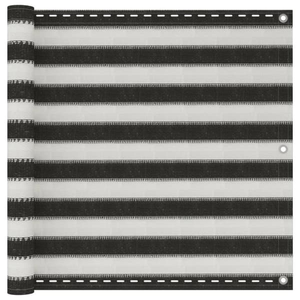 vidaXL Parvekkeen suoja HDPE 90x500 cm antrasiitti ja valkoinen -  Päivän- & aurinkovarjot