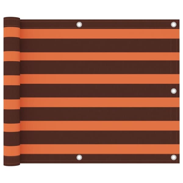 vidaXL altanafskærmning 75x300 cm oxfordstof orange og brun -  Parasoller og solskærme