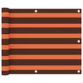 Miniatyrbillede 1 af 6: vidaXL altanafskærmning 75x300 cm oxfordstof orange og brun -  Parasoller og solskærme
