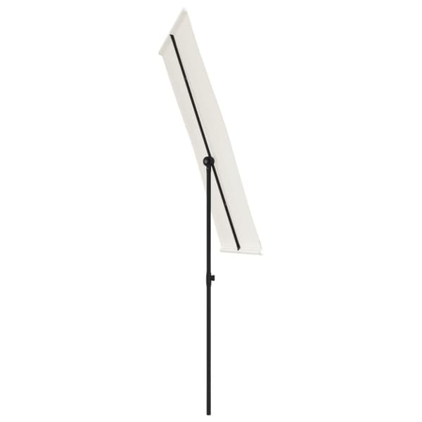 vidaXL Aurinkovarjo alumiinitanko 180x110 cm hiekanvalkoinen - Päivän- & aurinkovarjot