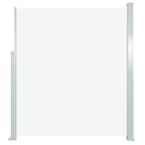 vidaXL Infällbar sidomarkis 160 x 500 cm gräddvit - Parasoll & solskydd