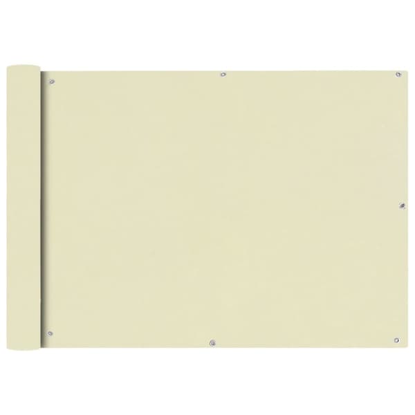 vidaXL Parvekkeen suoja Oxford-kangas 75x600 cm Kerma - Päivän- & aurinkovarjot