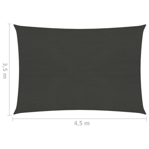 vidaXL Aurinkopurje 160 g/m² antrasiitti 3,5x4,5 m HDPE - Päivän- & aurinkovarjot