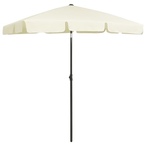 vidaXL Strandparasoll gul 180x120 cm - Parasoll & solskydd