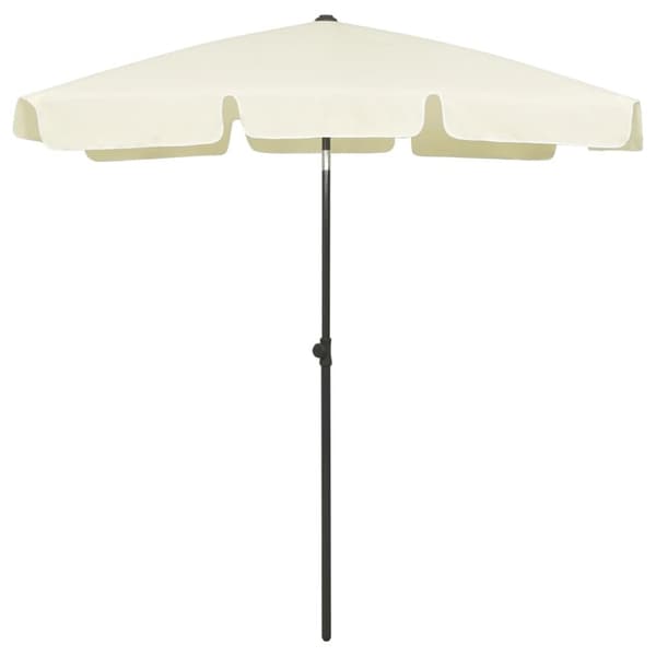 vidaXL Strandparasoll gul 180x120 cm - Parasoll & solskydd