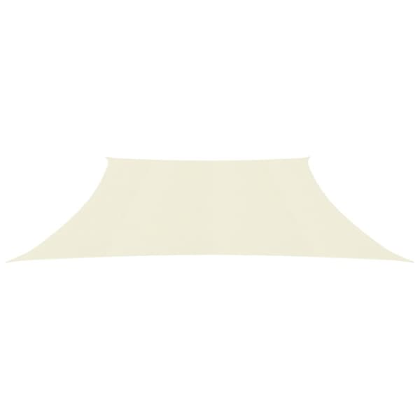 vidaXL Solsegel 160 g/m² gräddvit 3/4x3 m HDPE -  Parasoll & solskydd