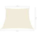 Miniatyrbild 7 av 7: vidaXL Solsegel 160 g/m² gräddvit 3/4x3 m HDPE -  Parasoll & solskydd