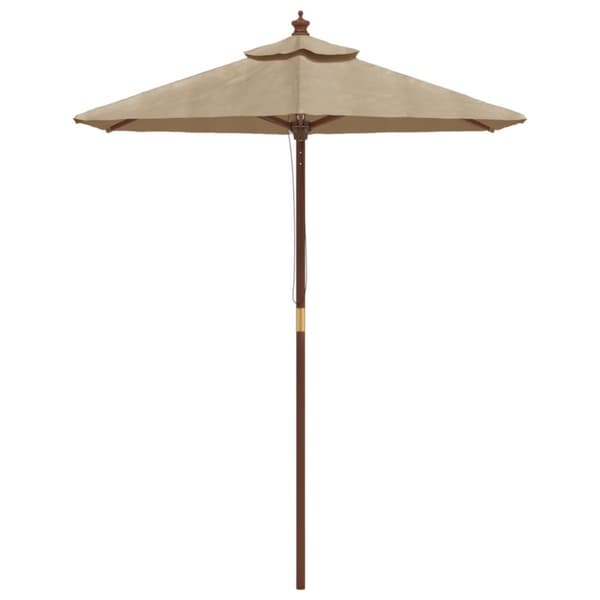 vidaXL Puutarhan aurinkovarjo puutolppa taupe 196x231 cm - Päivän- & aurinkovarjot