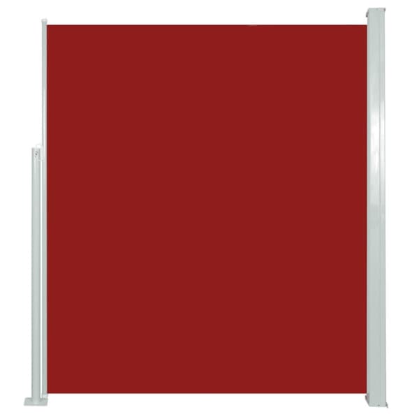 vidaXL Sisäänvedettävä terassin sivumarkiisi 160x500 cm punainen - Päivän- & aurinkovarjot