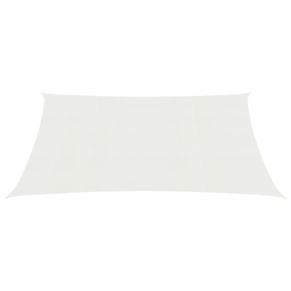 vidaXL solsejl 160 g/m² 6x7 m HDPE hvid - Parasoller og solskærme