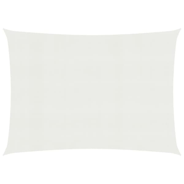 vidaXL solsejl 160 g/m² 6x7 m HDPE hvid - Parasoller og solskærme