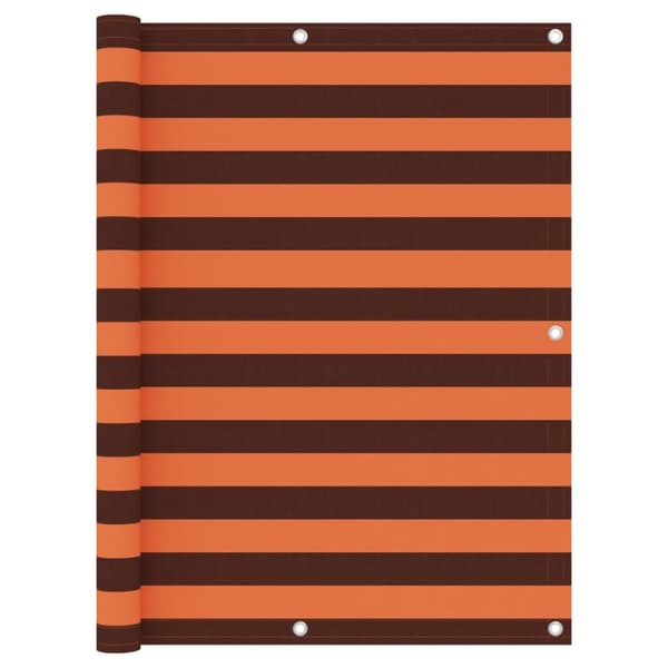 vidaXL altanafskærmning 120x600 cm oxfordstof orange og brun -  Parasoller og solskærme