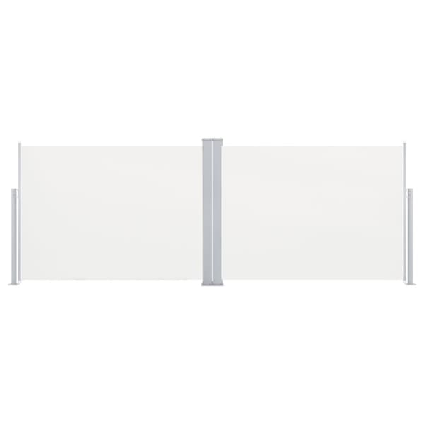 vidaXL Infällbar sidomarkis gräddvit 100x1000 cm - Parasoll & solskydd