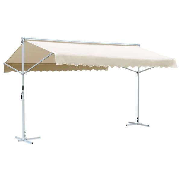 vidaXL Fristående markis 500x300 cm gräddvit - Parasoll & solskydd