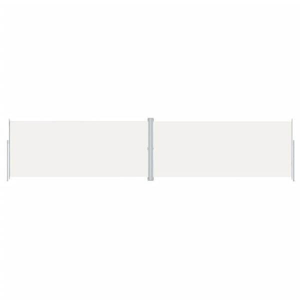 vidaXL Sisäänvedettävä sivumarkiisi kerma 220x1000 cm - Päivän- & aurinkovarjot
