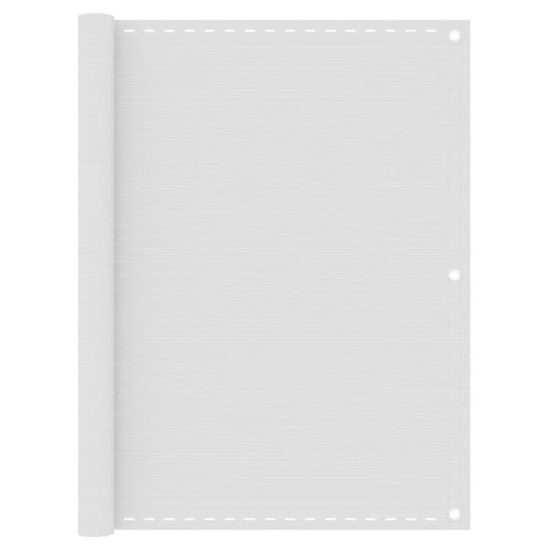 vidaXL Parvekkeen suoja valkoinen 120x500 cm HDPE -  Päivän- & aurinkovarjot