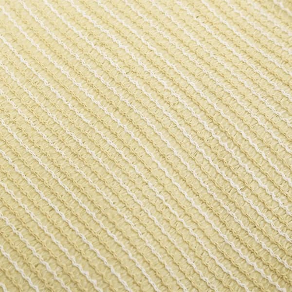 vidaXL Solsejl HDPE trekantet 3,6x3,6x3,6 m beige - Parasoller og solskærme