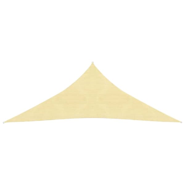 vidaXL Solsejl HDPE trekantet 3,6x3,6x3,6 m beige - Parasoller og solskærme