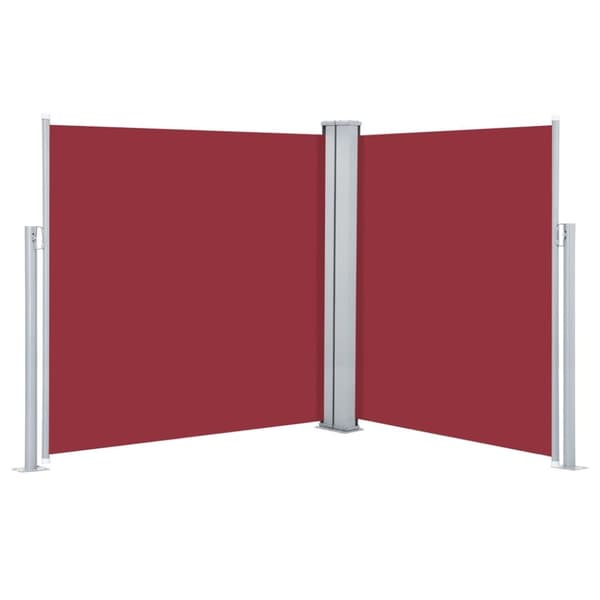 vidaXL Infällbar sidomarkis röd 160x600 cm - Parasoll & solskydd