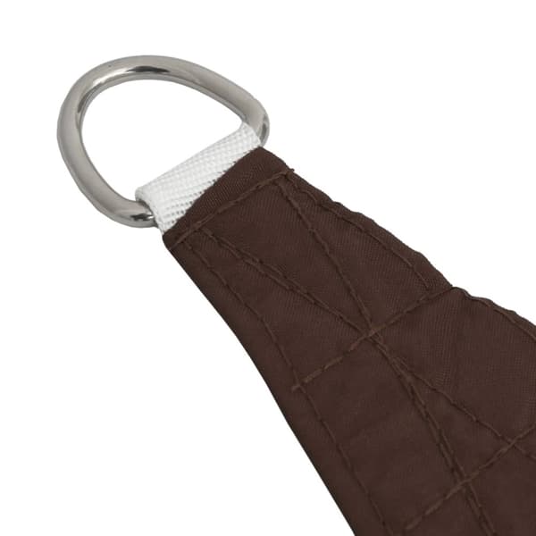 vidaXL Solsegel oxfordtyg trekantigt 4x4x4 m brun - Parasoll & solskydd