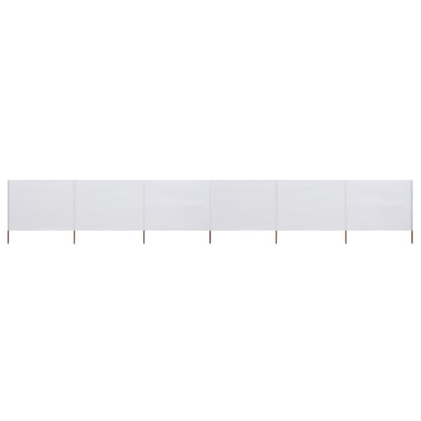 vidaXL 6-panels læsejl 800x160 cm stof sandhvid -  Parasoller og solskærme