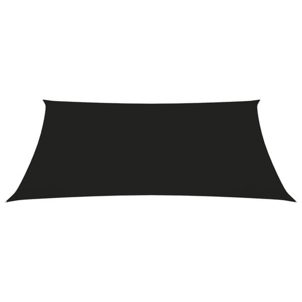 vidaXL Solsegel oxfordtyg trapets 2/4x3 m svart - Parasoll & solskydd