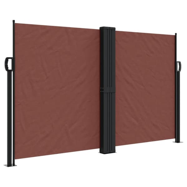 vidaXL sammenrullelig sidemarkise 140x1200 cm brun -  Parasoller og solskærme