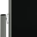 Miniatyrbillede 4 af 9: vidaXL sammenrullelig sidemarkise 117x1200 cm sort -  Parasoller og solskærme