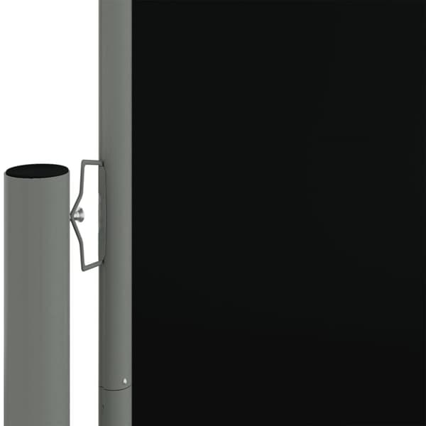 vidaXL sammenrullelig sidemarkise 117x1200 cm sort -  Parasoller og solskærme