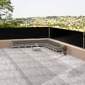 Miniatyrbillede 1 af 9: vidaXL sammenrullelig sidemarkise 117x1200 cm sort -  Parasoller og solskærme