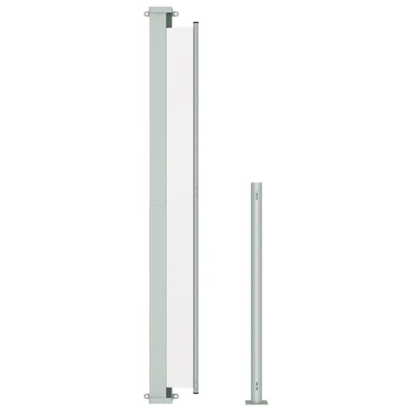 vidaXL sammenrullelig sidemarkise til terrassen 220x500 cm cremefarvet -  Parasoller og solskærme