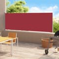 Miniatyrbild 1 av 9: vidaXL Infällbar sidomarkis 180x500 cm röd -  Parasoll & solskydd