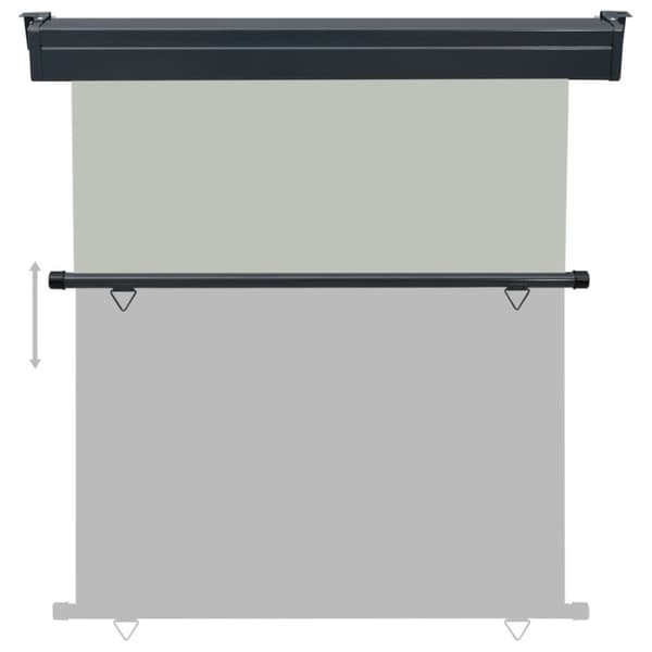vidaXL Balkongmarkis 170x250 cm grå - Parasoll & solskydd
