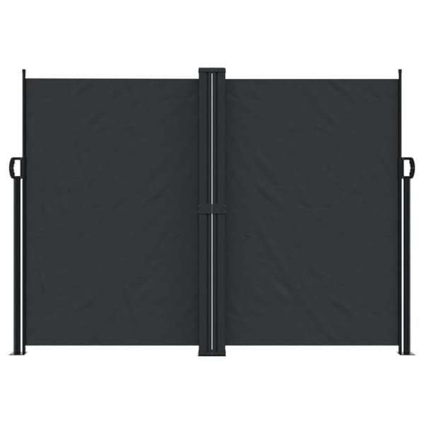 vidaXL Sisäänvedettävä sivumarkiisi musta 180x600 cm - Päivän- & aurinkovarjot