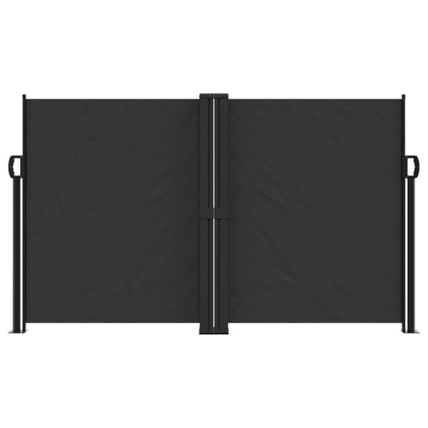 vidaXL Infällbar sidomarkis svart 140x1000 cm -  Parasoll & solskydd