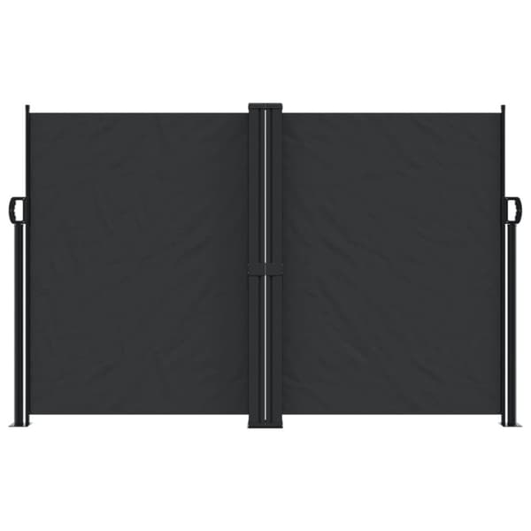 vidaXL Sisäänvedettävä sivumarkiisi 160x600 cm musta - Päivän- & aurinkovarjot