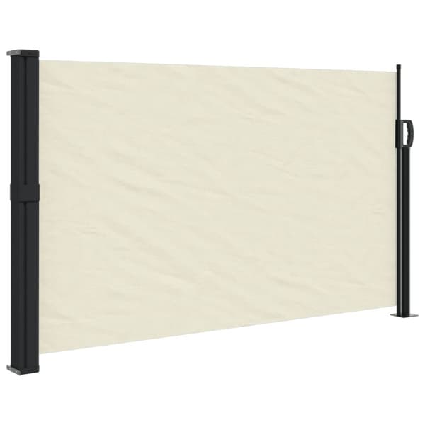 vidaXL Infällbar sidomarkis gräddvit 120x600 cm - Parasoll & solskydd
