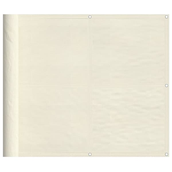 vidaXL altanafskærmning 90x700 cm 100 % polyester cremefarvet -  Parasoller og solskærme
