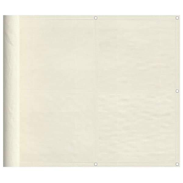 vidaXL Parvekesuoja kerma 90x1000 cm 100% polyesteri Oxford kangas - Päivän- & aurinkovarjot