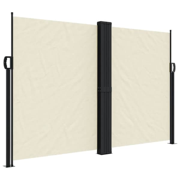 vidaXL Infällbar sidomarkis gräddvit 160x600 cm - Parasoll & solskydd