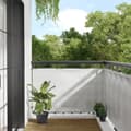 Miniatyrbillede 2 af 7: vidaXL altanafskærmning 90x500 cm 100 % polyester lysegrå -  Parasoller og solskærme