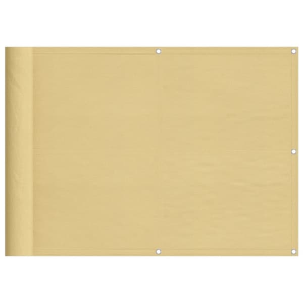 vidaXL Balkongskärm sand 75x500 cm 100% polyester oxford - Parasoll & solskydd