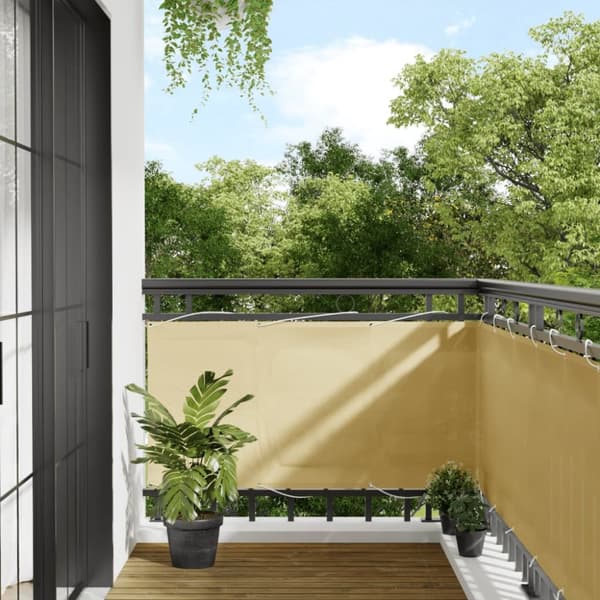vidaXL Parvekesuoja hiekka 75x300 cm 100% polyesteri Oxford kangas -  Päivän- & aurinkovarjot