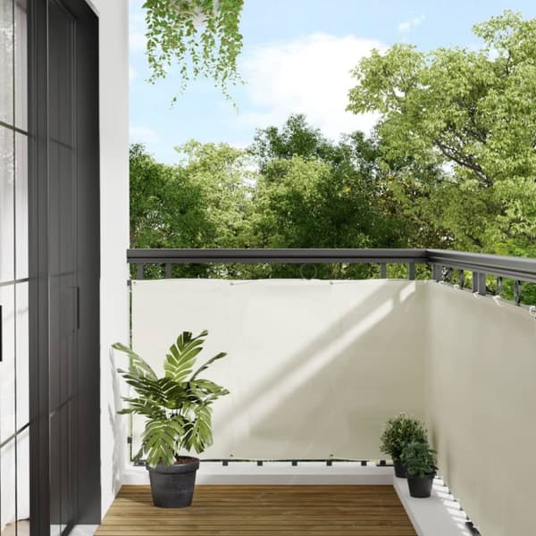 vidaXL Parvekesuoja kerma 90x800 cm 100% polyesteri Oxford kangas -  Päivän- & aurinkovarjot
