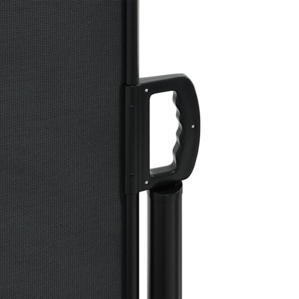vidaXL sammenrullelig sidemarkise 180x1200 cm sort -  Parasoller og solskærme